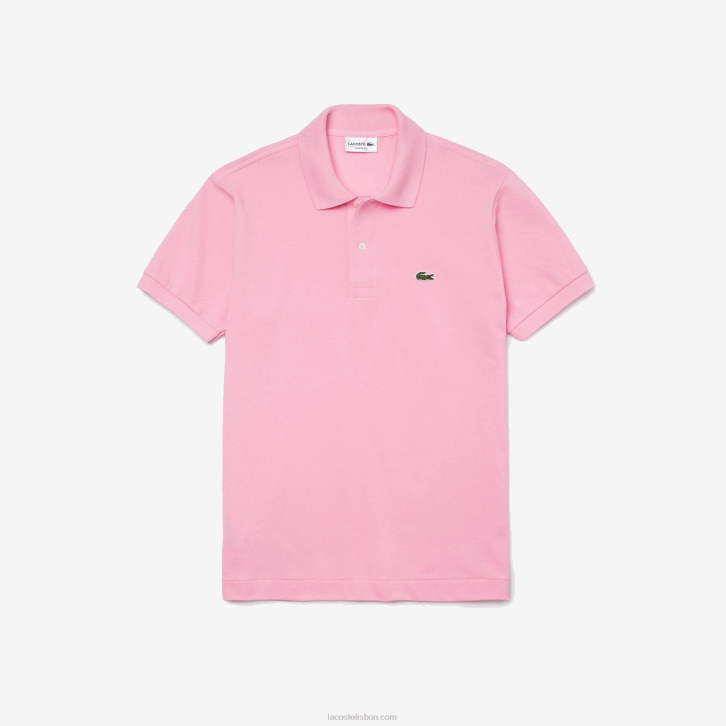 homens Lacoste rosa 6us polo l.12.12 original 08D0851
