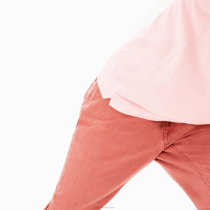 homens Lacoste rosa claro t03 polo smart paris em piquê de algodão elástico 08D0835