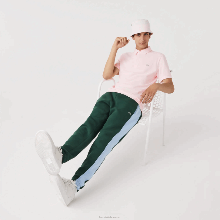 homens Lacoste rosa claro t03 polo smart paris em piquê de algodão elástico 08D0835