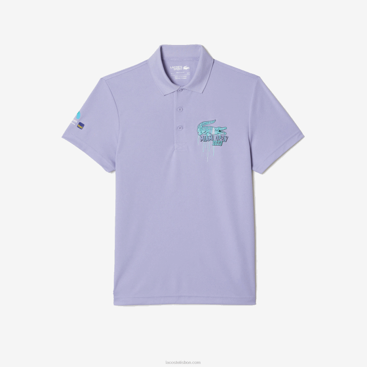 homens Lacoste roxo 3k0 sport miami open edition piquê polo 08D0207
