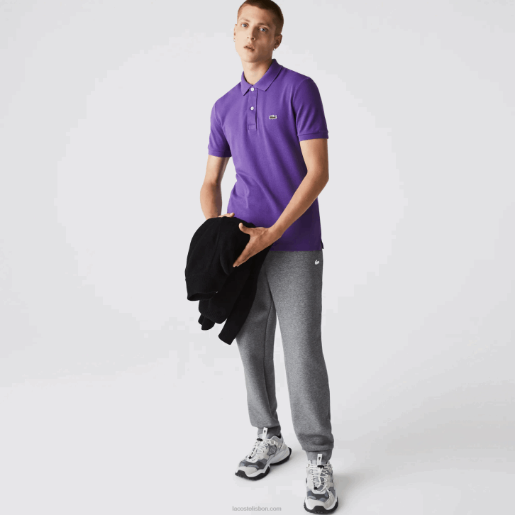 homens Lacoste roxo s5z polo slim fit L.12.12 original 08D0789