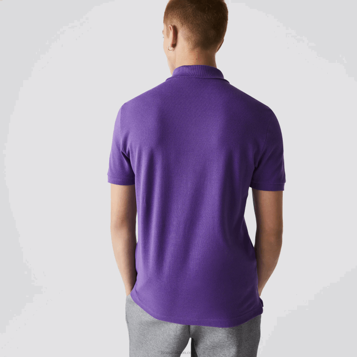homens Lacoste roxo s5z polo slim fit L.12.12 original 08D0789