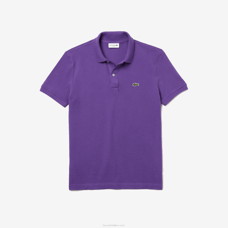 homens Lacoste roxo s5z polo slim fit L.12.12 original 08D0789