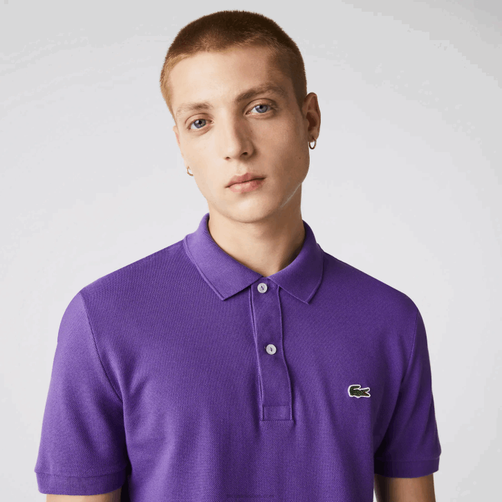 homens Lacoste roxo s5z polo slim fit L.12.12 original 08D0789