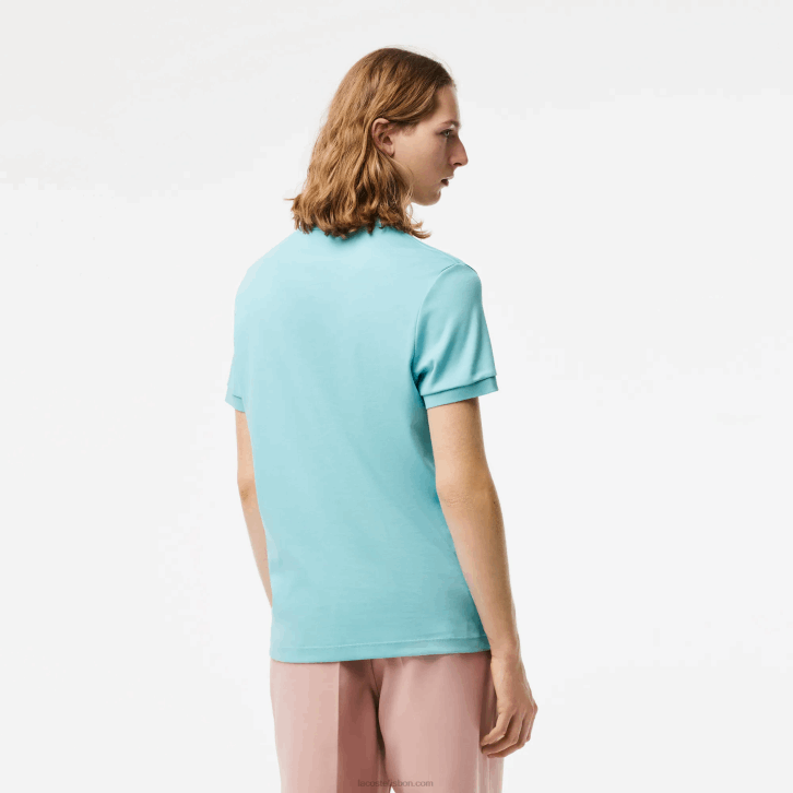 homens Lacoste turquesa bvg polo de algodão pima de ajuste regular 08D0257