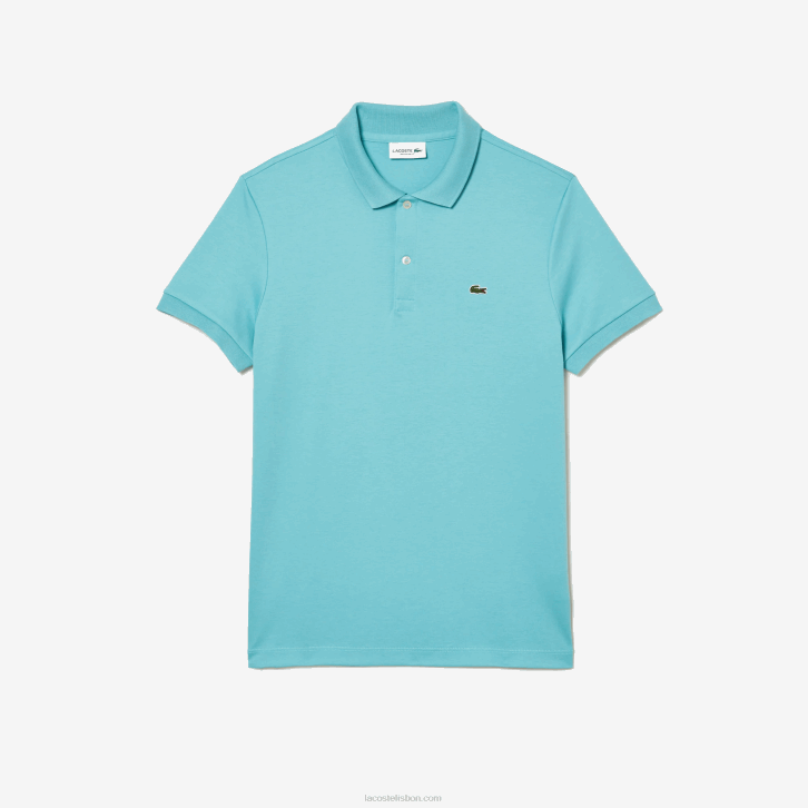 homens Lacoste turquesa bvg polo de algodão pima de ajuste regular 08D0257
