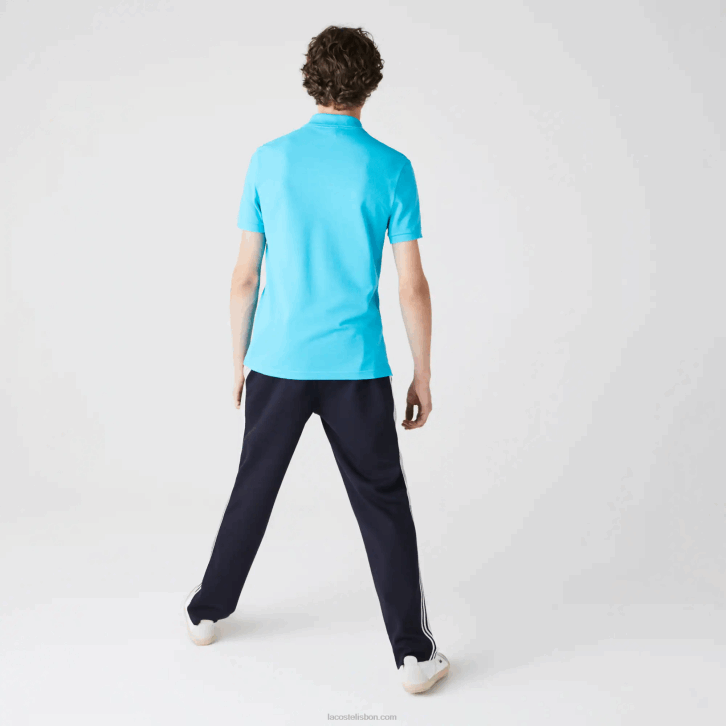 homens Lacoste turquesa hl5 polo slim fit L.12.12 original 08D0935
