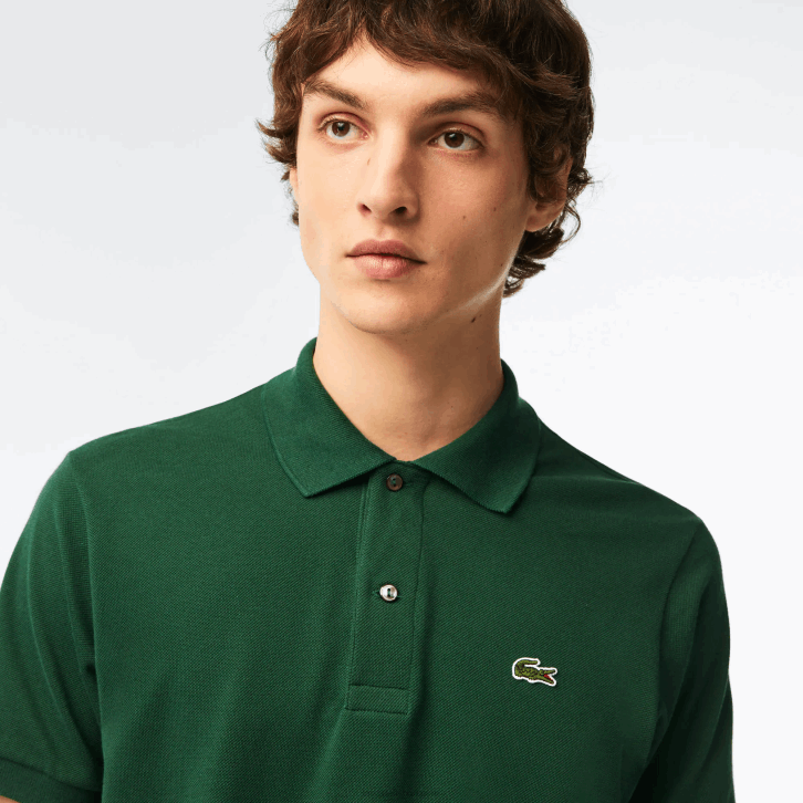 homens Lacoste verde 132 polo l.12.12 original 08D0601