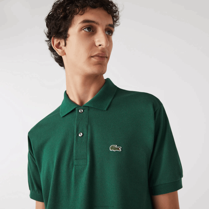 homens Lacoste verde 132 polo l.12.12 original 08D0601