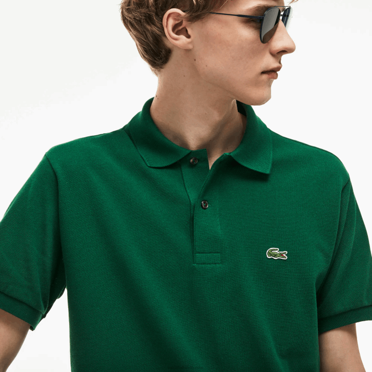 homens Lacoste verde 132 polo l.12.12 original 08D0601