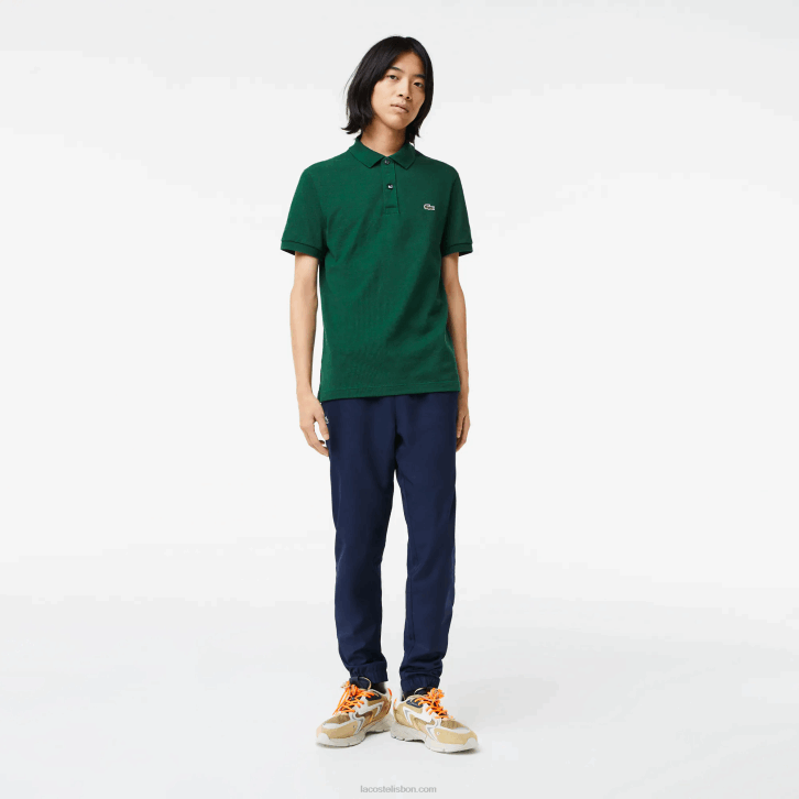 homens Lacoste verde 132 polo slim fit L.12.12 original 08D0730