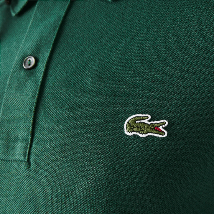 homens Lacoste verde 132 polo slim fit L.12.12 original 08D0730