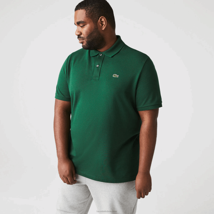 homens Lacoste verde 132 polo slim fit L.12.12 original 08D0730