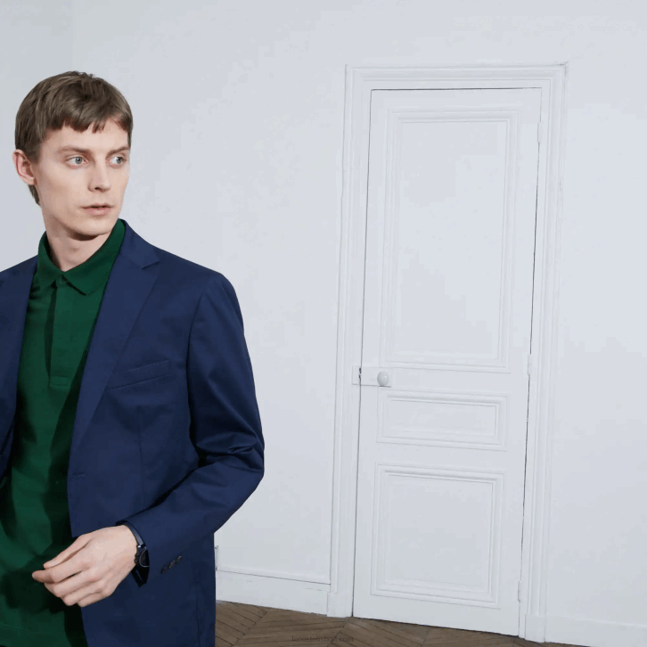 homens Lacoste verde 132 polo smart paris em piquê de algodão elástico 08D0658