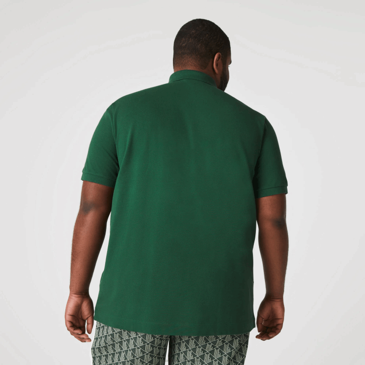 homens Lacoste verde 132 polo smart paris em piquê de algodão elástico 08D0658