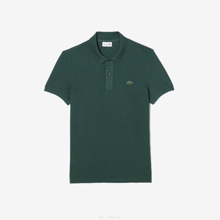 homens Lacoste verde 5hx polo slim fit L.12.12 original 08D0834