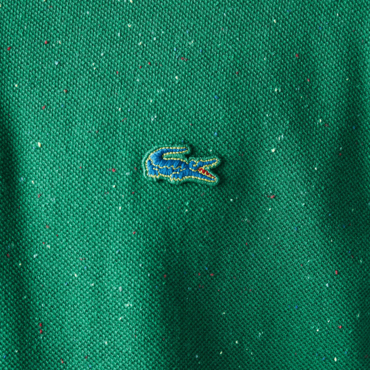 homens Lacoste verde 7bs polo piquê de algodão com estampa salpicada de ajuste clássico 08D0593