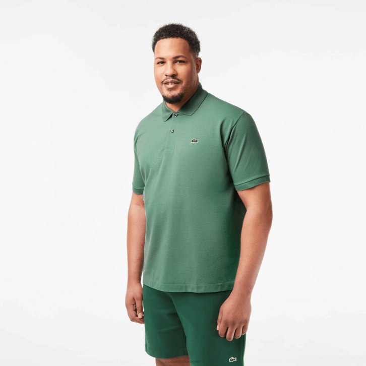 homens Lacoste verde caqui kx5 polo l.12.12 original 08D058