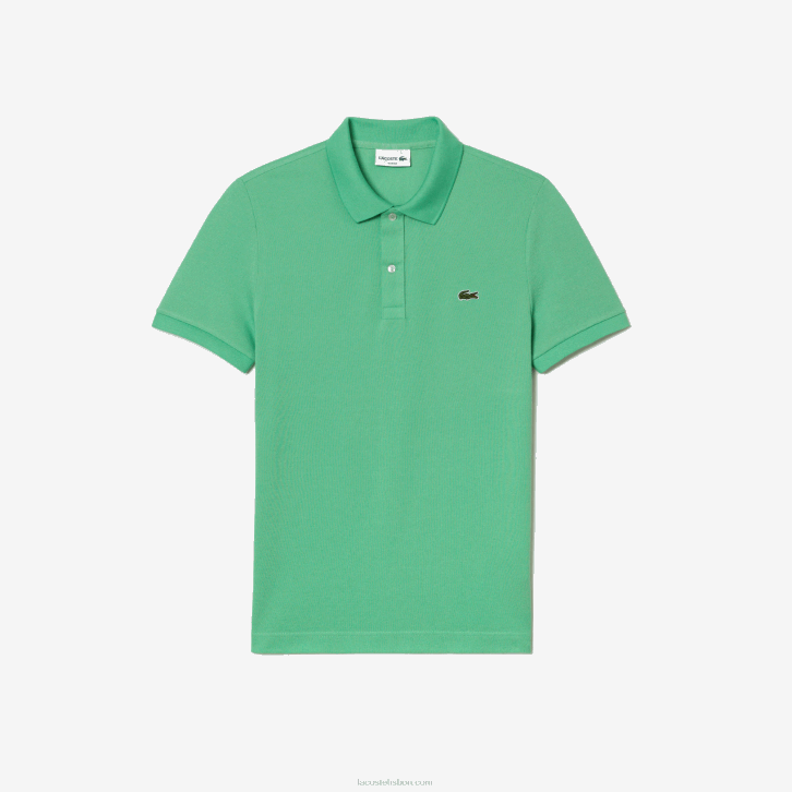 homens Lacoste verde ttf polo slim fit L.12.12 original 08D0218