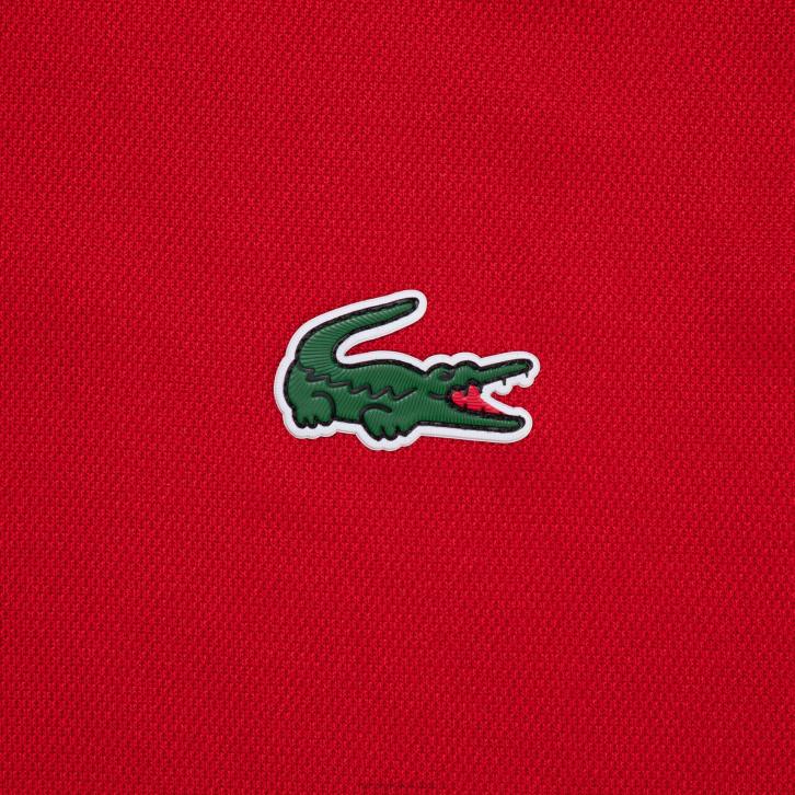 homens Lacoste vermelho 240 polo interlock respirável e resistente à abrasão esportivo 08D0657