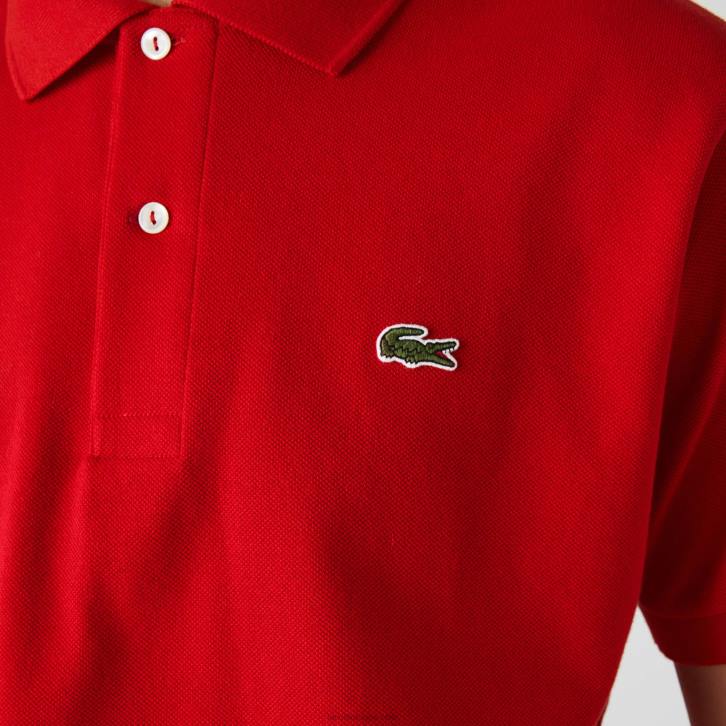 homens Lacoste vermelho 240 polo l.12.12 original 08D0775