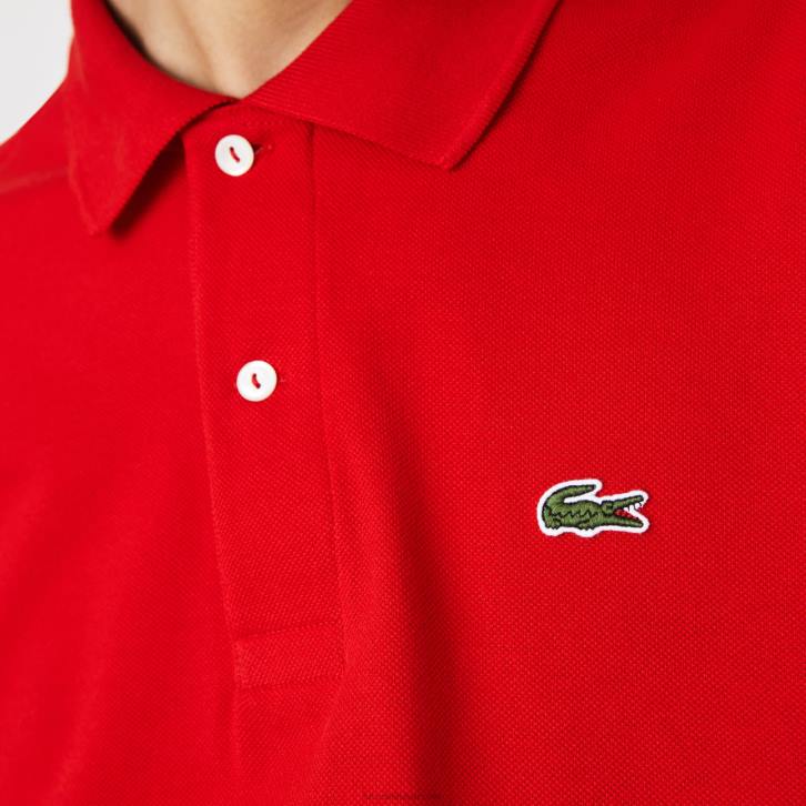 homens Lacoste vermelho 240 polo l.12.12 original 08D0775