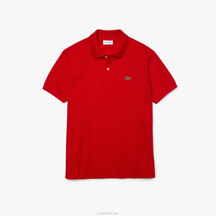 homens Lacoste vermelho 240 polo l.12.12 original 08D0775