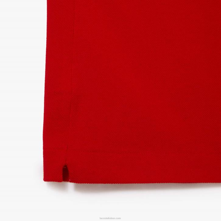 homens Lacoste vermelho 240 polo l.12.12 original 08D0775
