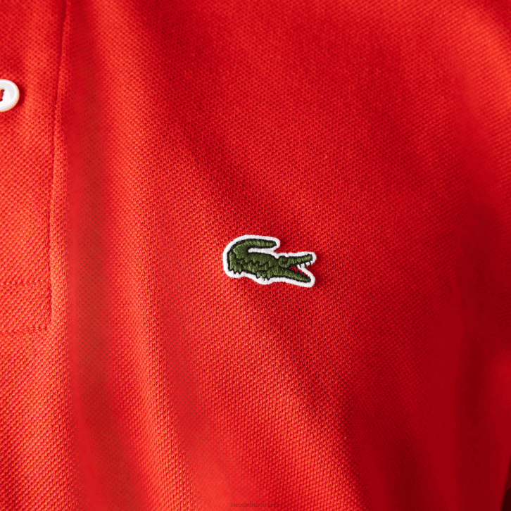 homens Lacoste vermelho f8m polo l.12.12 original 08D0905