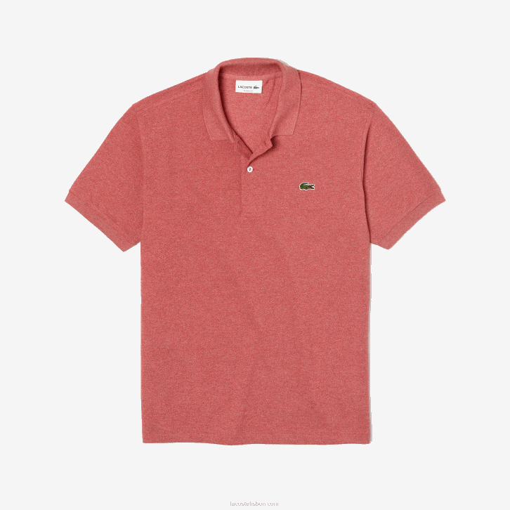 homens Lacoste vermelho ku2 polo mesclado original l.12.12 08D0774