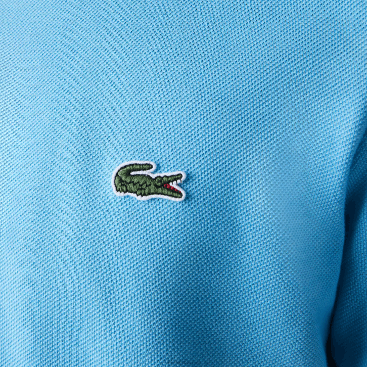 homens Lacoste zau azul polo slim fit L.12.12 original 08D0934