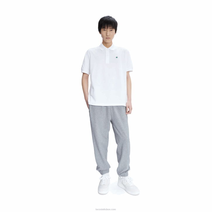 homensbranco 001 lacoste x a.p.c. polo petit piquet de algodão folgado 08D0927