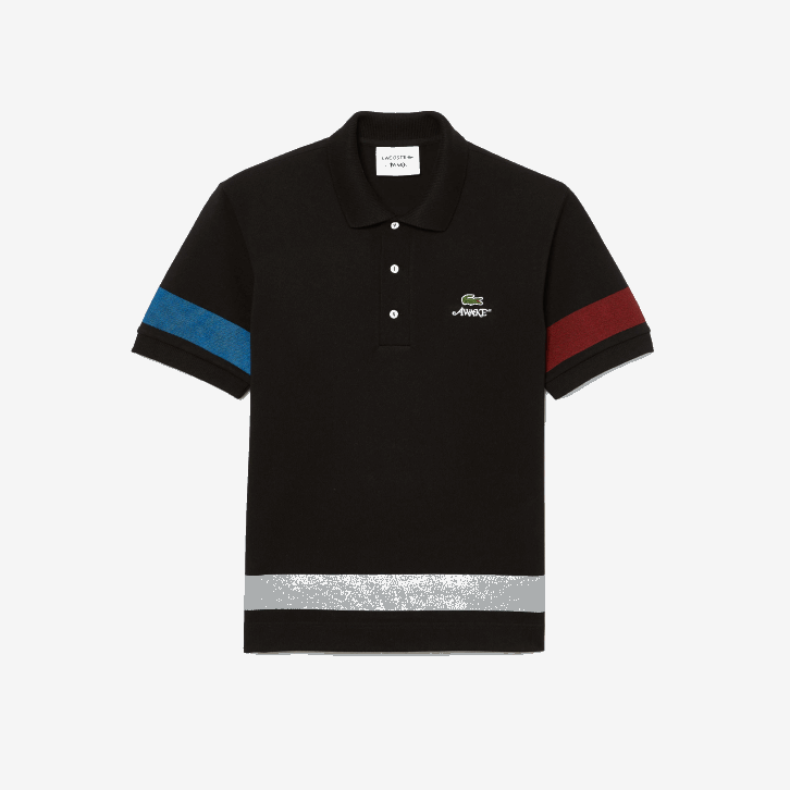 homenspreto 031 polo piquê de algodão lacoste x wake ny color block 08D0899