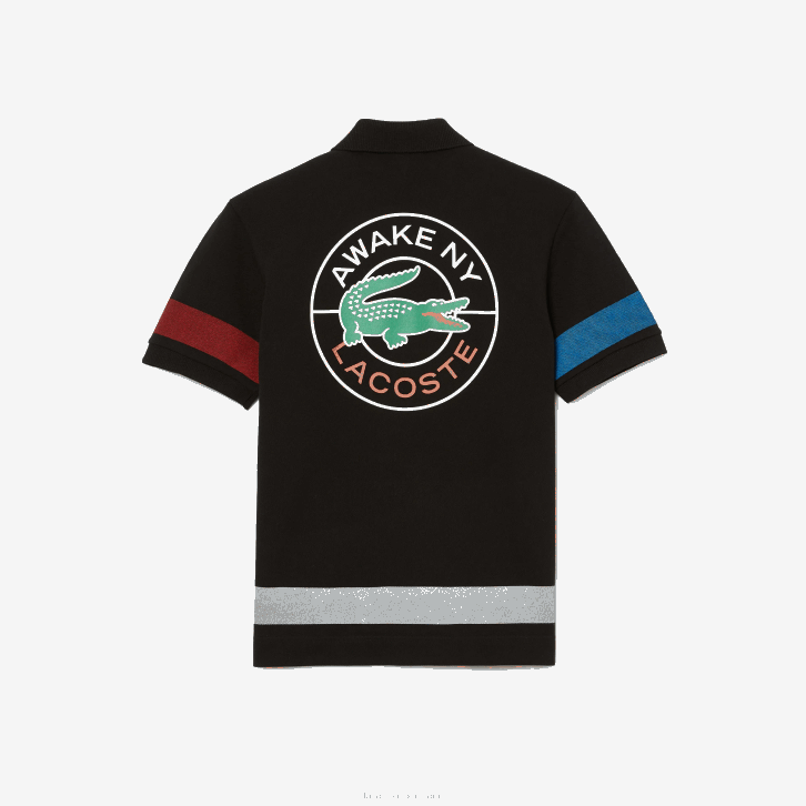 homenspreto 031 polo piquê de algodão lacoste x wake ny color block 08D0899