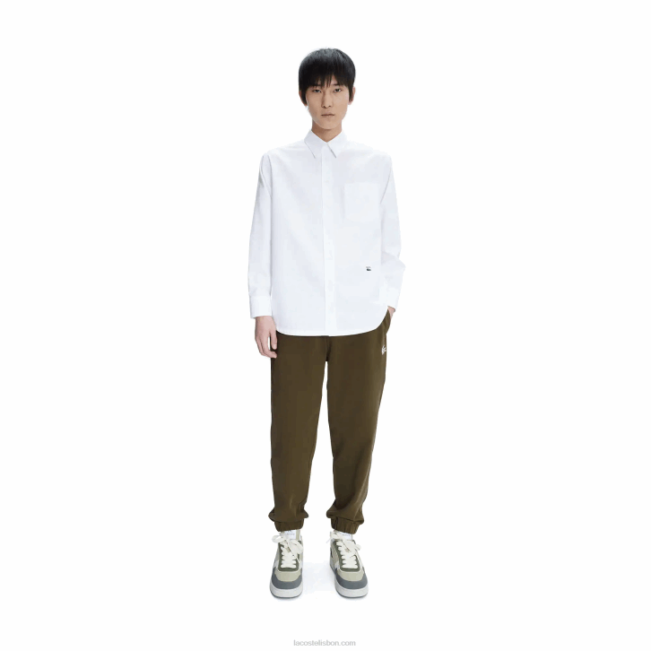 homens Lacoste branco 001 a.p.c. camisa de algodão de ajuste relaxado 08D01631