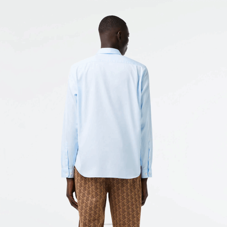 homens Lacoste hbp azul camisa de algodão premium de ajuste regular 08D01493