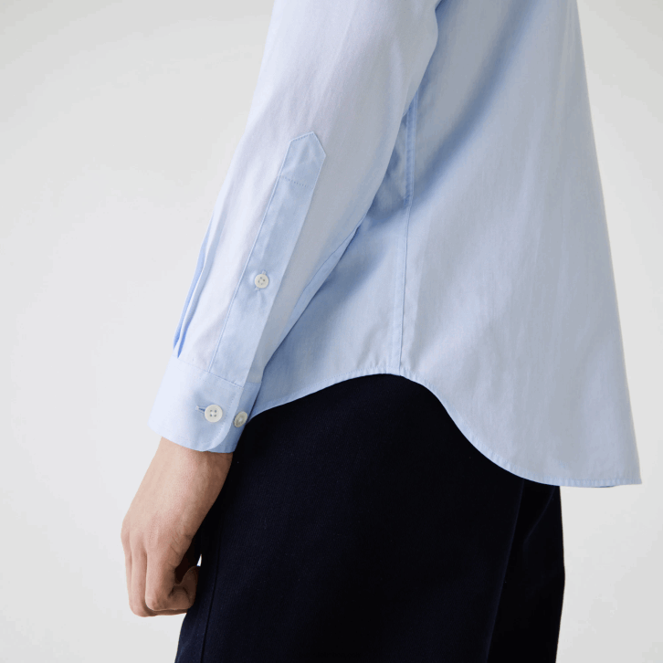 homens Lacoste hbp azul camisa de algodão premium de ajuste regular 08D01493