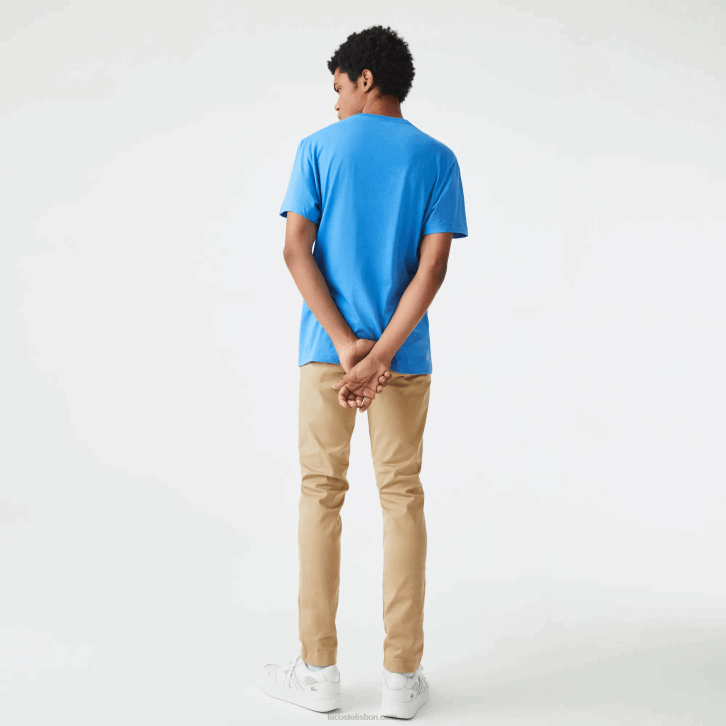 homens Lacoste azul 4x camiseta de jérsei orgânica esportiva 08D0696