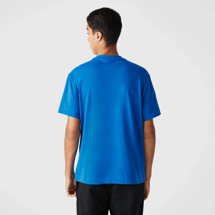 homens Lacoste azul k1q camiseta de crocodilo de ajuste relaxado 08D0700