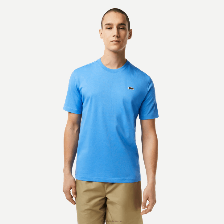 homens Lacoste azul l99 camiseta esportiva respirável 08D050