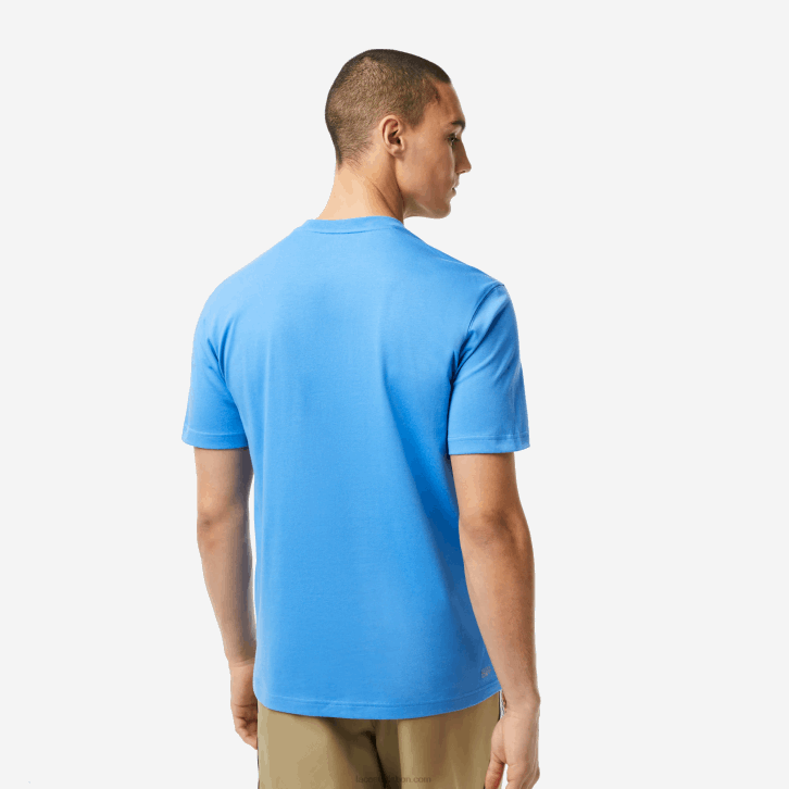 homens Lacoste azul l99 camiseta esportiva respirável 08D050