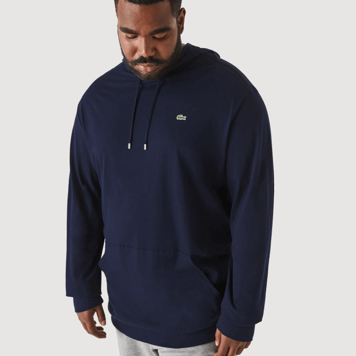 homens Lacoste azul marinho 166 camiseta com capuz xl 08D0781