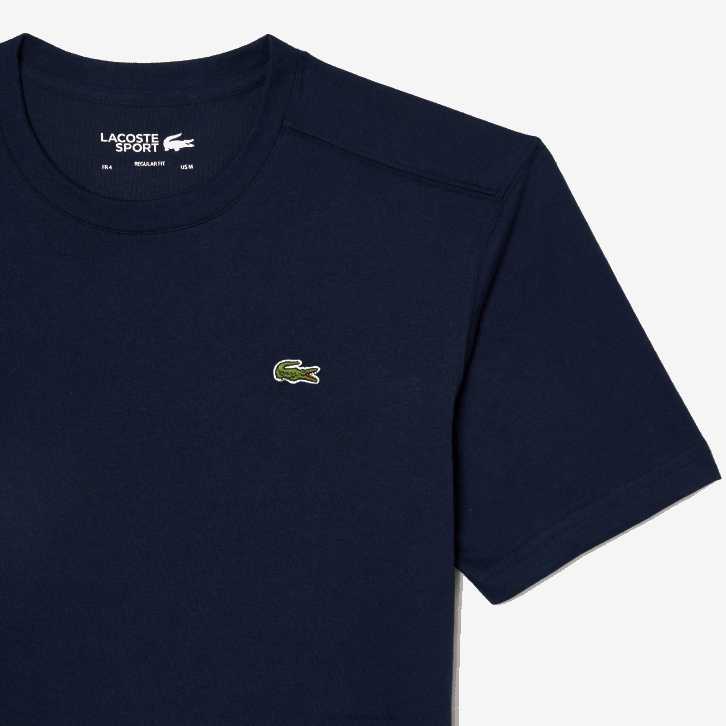homens Lacoste azul marinho 166 camiseta esportiva respirável 08D053