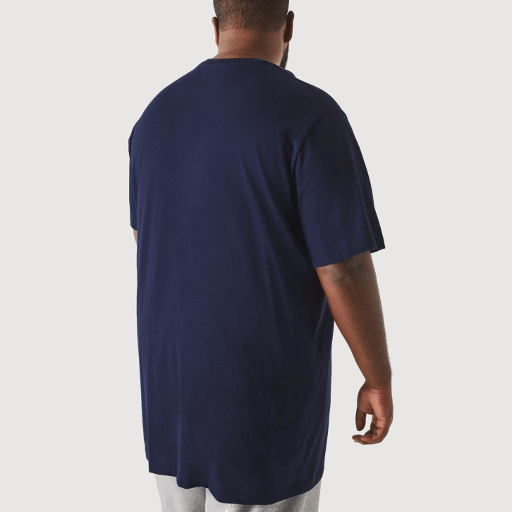 homens Lacoste azul marinho 166 xl regular fit pima camiseta de jérsei de algodão 08D0653