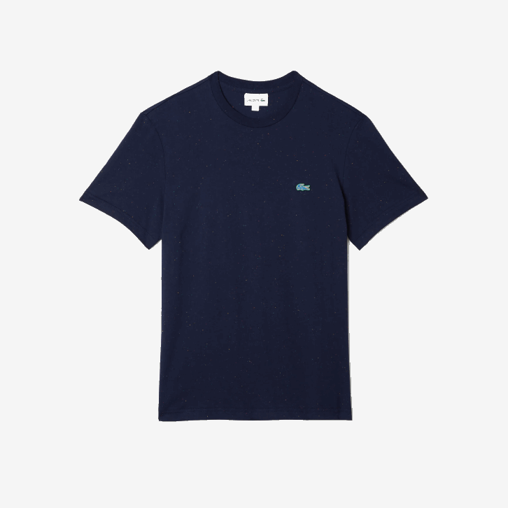 homens Lacoste azul marinho 7cg camiseta de jérsei de algodão com estampa salpicada regular fit 08D0750