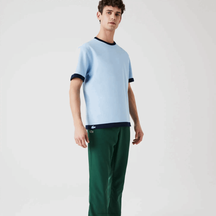homens Lacoste azul marinho ge5 camiseta piquê de mistura de algodão reversível 08D0918