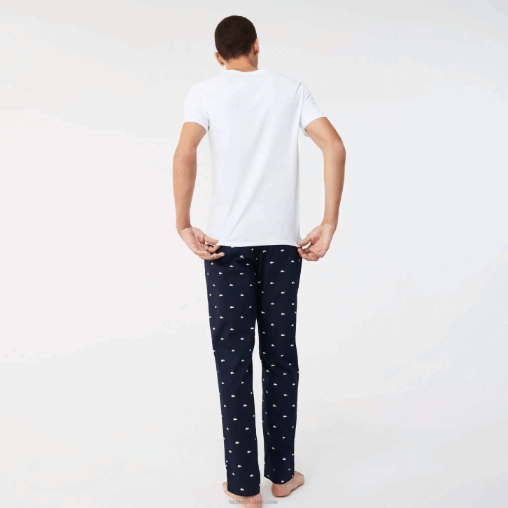 homens Lacoste branco 001 Pack de 3 t-shirts lisas 08D01345
