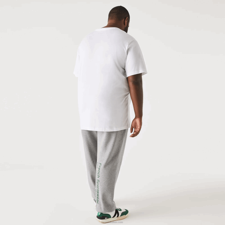 homens Lacoste branco 001 camiseta de jérsei com decote v 08D0715