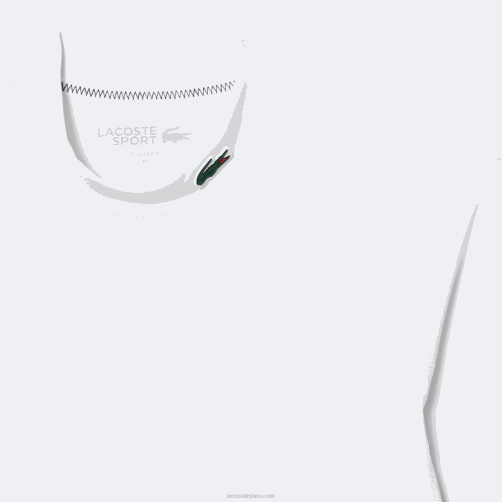 homens Lacoste branco 001 camiseta esportiva manga longa justa 08D0245