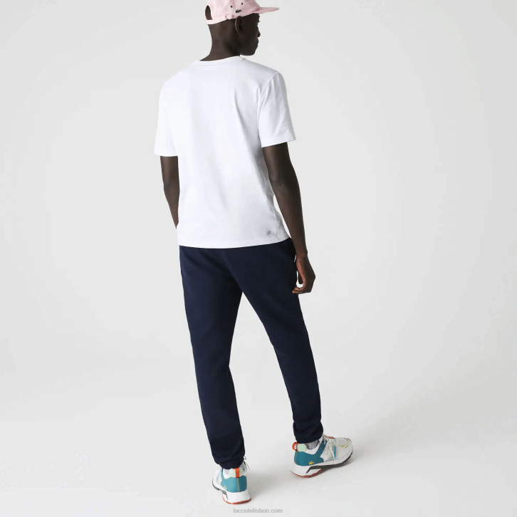 homens Lacoste branco 001 camiseta esportiva respirável 08D051